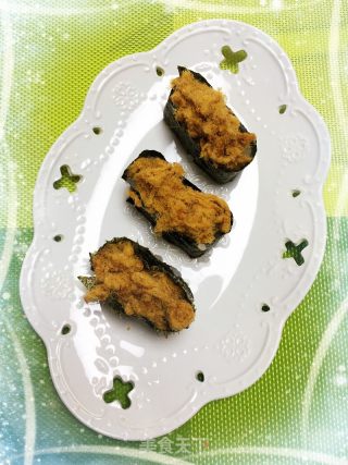 軍艦肉松壽司的做法步驟：8