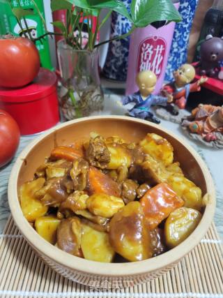 咖喱土豆燜護心肉的做法步驟：10