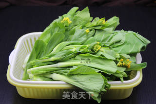 腐乳炒菜心的做法步驟：1