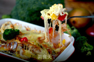 德普烤箱食譜——海鮮焗飯的做法步驟：11