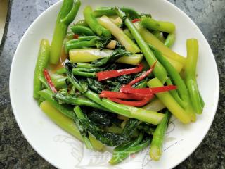 清炒芥蘭的做法步驟：9