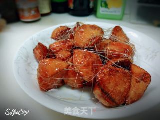 拔絲地瓜的做法步驟：11