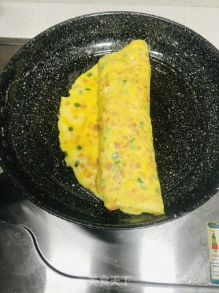 火腿厚蛋燒的做法步驟：10