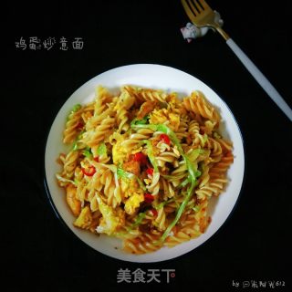雞蛋炒意面的做法步驟：13