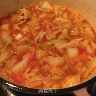 韓式辣醬燴年糕的做法步驟：6