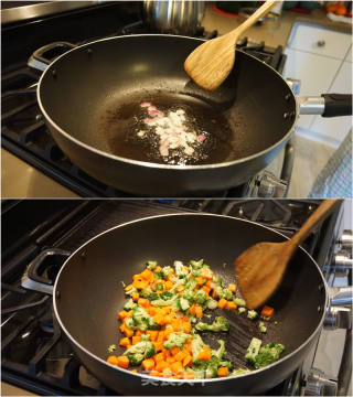 Double-Down芝士海鮮焗飯的做法步驟：2