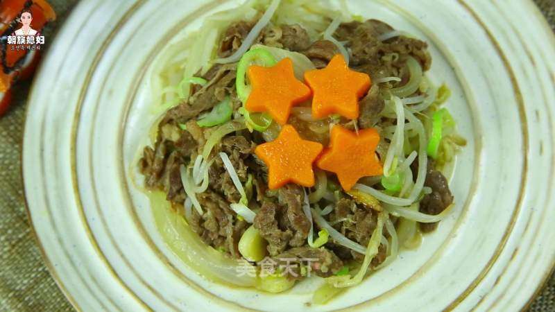 韓式牛肉卷炒豆芽的做法
