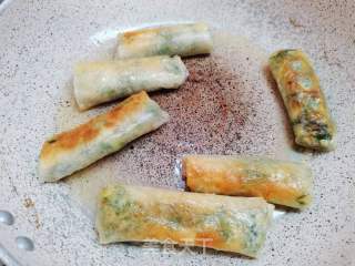 三鮮薺菜冬筍香干春卷---年夜飯冷盤之一的做法步驟：5