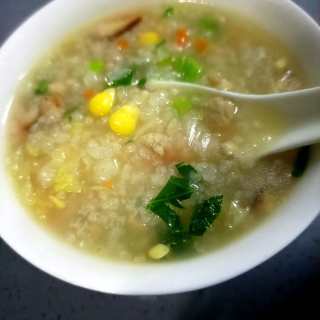 肉丁時蔬玉米粥