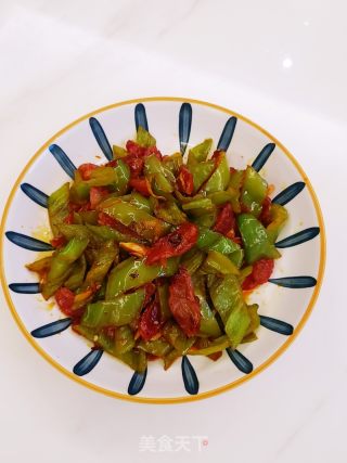 豉香青椒炒臘腸的做法步驟：8
