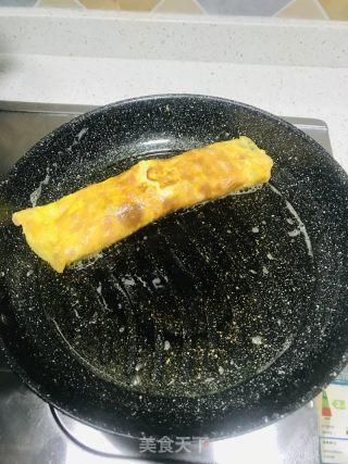 火腿厚蛋燒的做法步驟：8