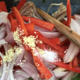 肉絲老虎菜的做法步驟：13