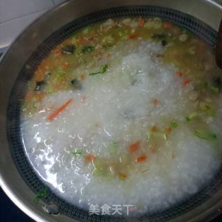 奶白菜海鮮粥的做法步驟：14