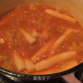 韓式辣醬燴年糕的做法步驟：8