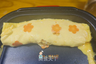 9個月以上輔食胡蘿卜花朵厚蛋燒的做法步驟：10