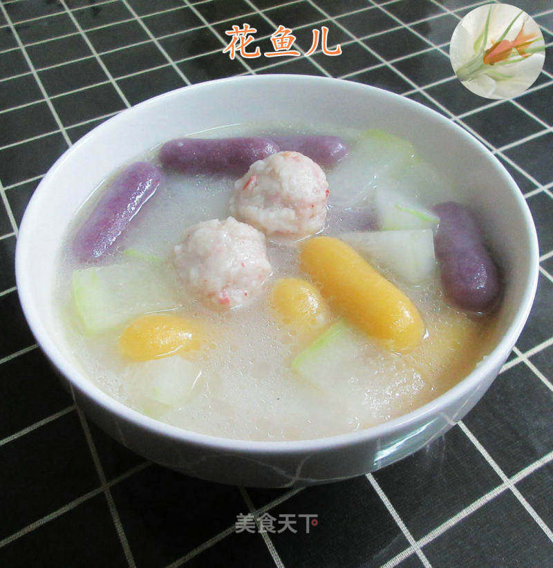 蝦味球冬瓜三色芝士年糕的做法