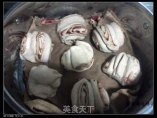 雜糧豆沙花卷的做法步驟：6