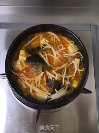 辣白菜年糕雜蔬鍋的做法步驟：9