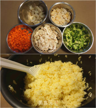Double-Down芝士海鮮焗飯的做法步驟：1
