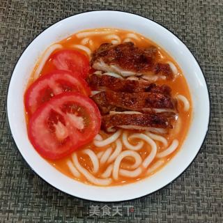 黑椒雞腿肉番茄烏冬面的做法步驟：11