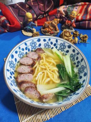 黑椒香腸煮烏冬面的做法步驟：11