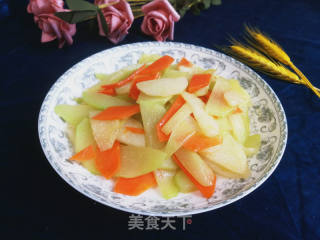 胡蘿卜山藥炒佛手瓜的做法步驟：4