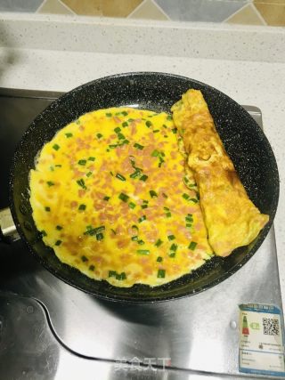 火腿厚蛋燒的做法步驟：9