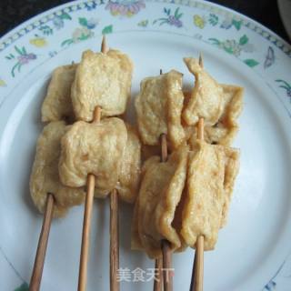 孩子們喜歡的----口口香豆腐串----微波爐美食的做法步驟：2