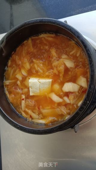 辣白菜海鮮豆腐湯的做法步驟：8
