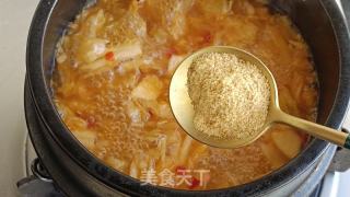 辣白菜海鮮豆腐湯的做法步驟：7