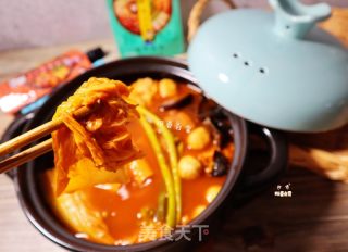懶人版部隊火鍋??韓式火鍋的做法步驟：8