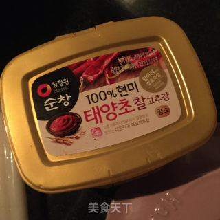 韓式辣醬燴年糕的做法步驟：2