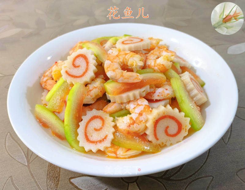 鮮蝦魚板炒西瓜皮的做法