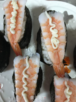 軍艦魚籽鮮蝦壽司的做法步驟：6