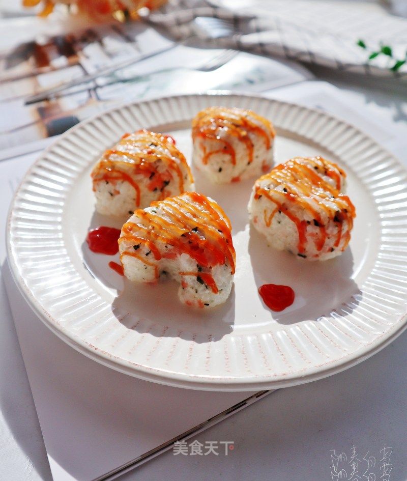海苔火腿飯團(tuán)（剩米飯花樣吃法）的做法