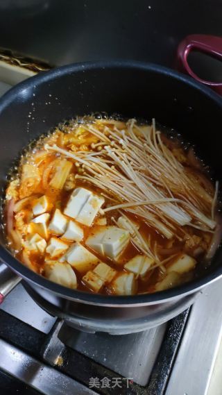 泡菜豆腐湯的做法步驟：12