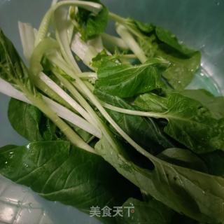 肉沫海米青菜粥的做法步驟：3