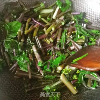 素炒紅菜苔的做法步驟：6