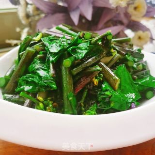 素炒紅菜苔的做法步驟：7