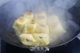 香煎東北粘豆包的做法步驟：4