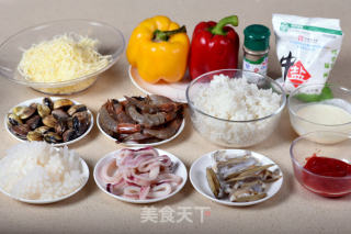 德普烤箱食譜——海鮮焗飯的做法步驟：1