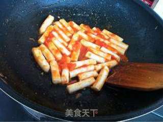 番茄炒年糕的做法步驟：10