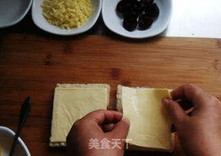 酥脆香甜吐司底水果披薩的做法步驟：4
