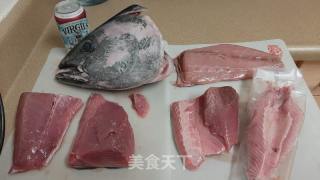 藍旗金槍魚刺身壽司的做法步驟：1