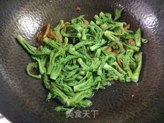 東北野山珍~肉炒刺老芽的做法步驟：6