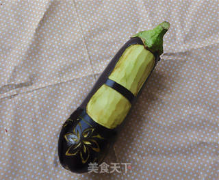 雕刻茄子繡花鞋憶童年的做法步驟：3