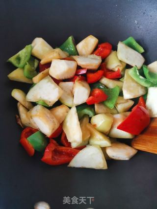少油版地三鮮的做法步驟：6