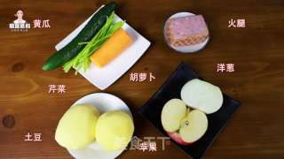 清爽開胃的韓式土豆蘋果沙拉的做法步驟：1