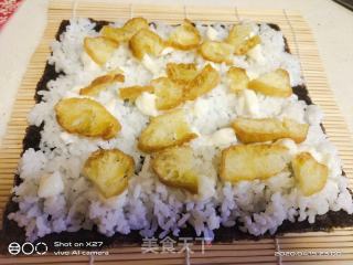 油條榨菜壽司的做法步驟：4