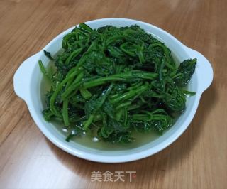 清炒菊花葉的做法步驟：4